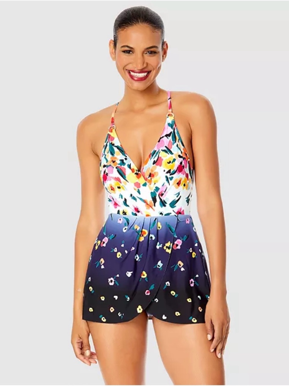 NWT Anne Cole
Women's Floral-Print Swimdress